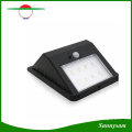 8 LED de energía solar PIR Sensor de movimiento Lámpara de pared Lámpara de jardín impermeable al aire libre